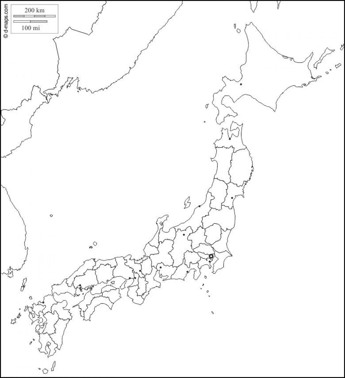 Pusta mapa Japonii