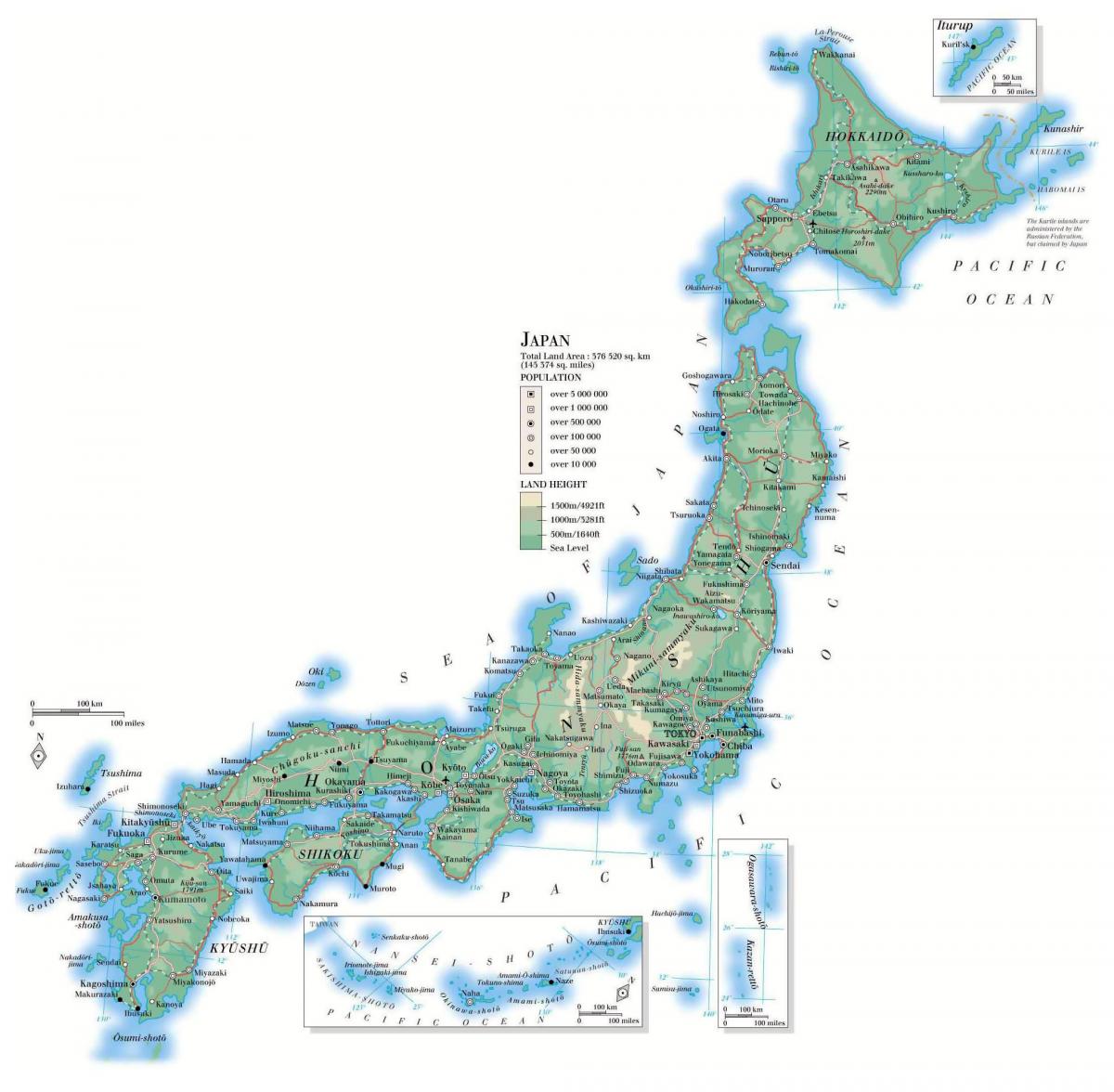 Japońska mapa wysokościowa