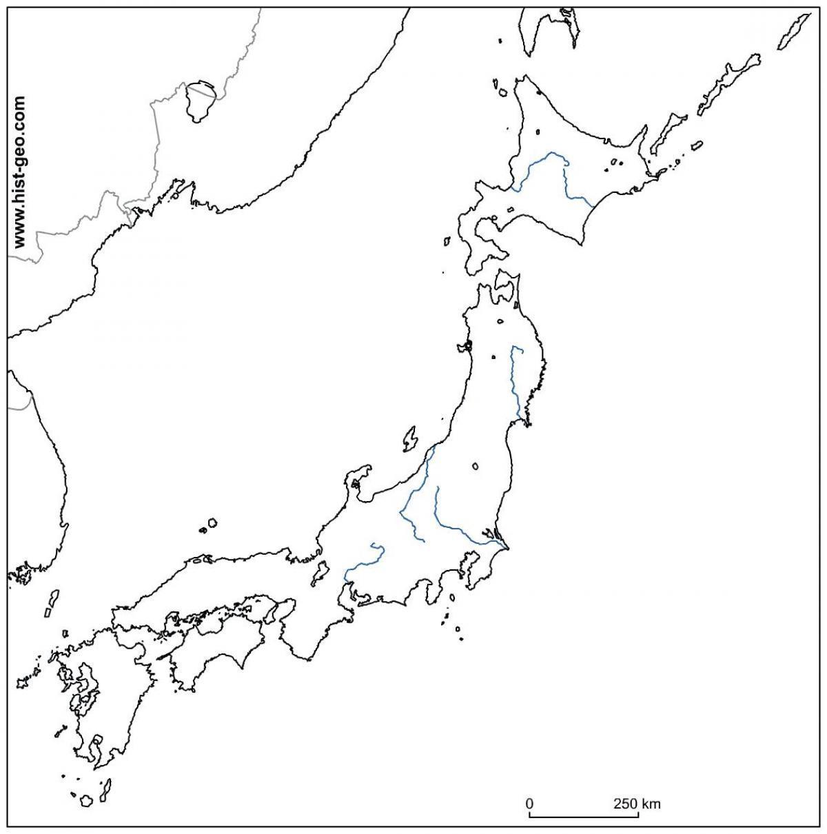 Rzeki na mapie Japonii
