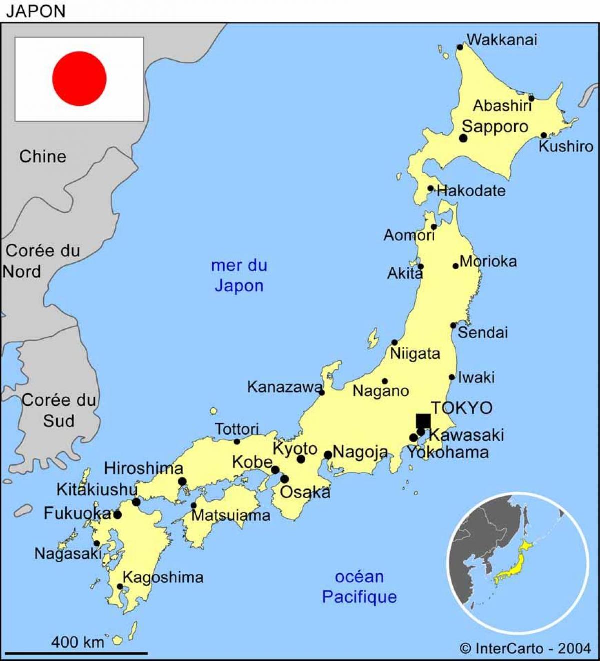 Japonia na mapie