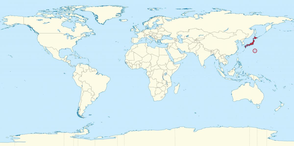 Położenie Japonii na mapie świata