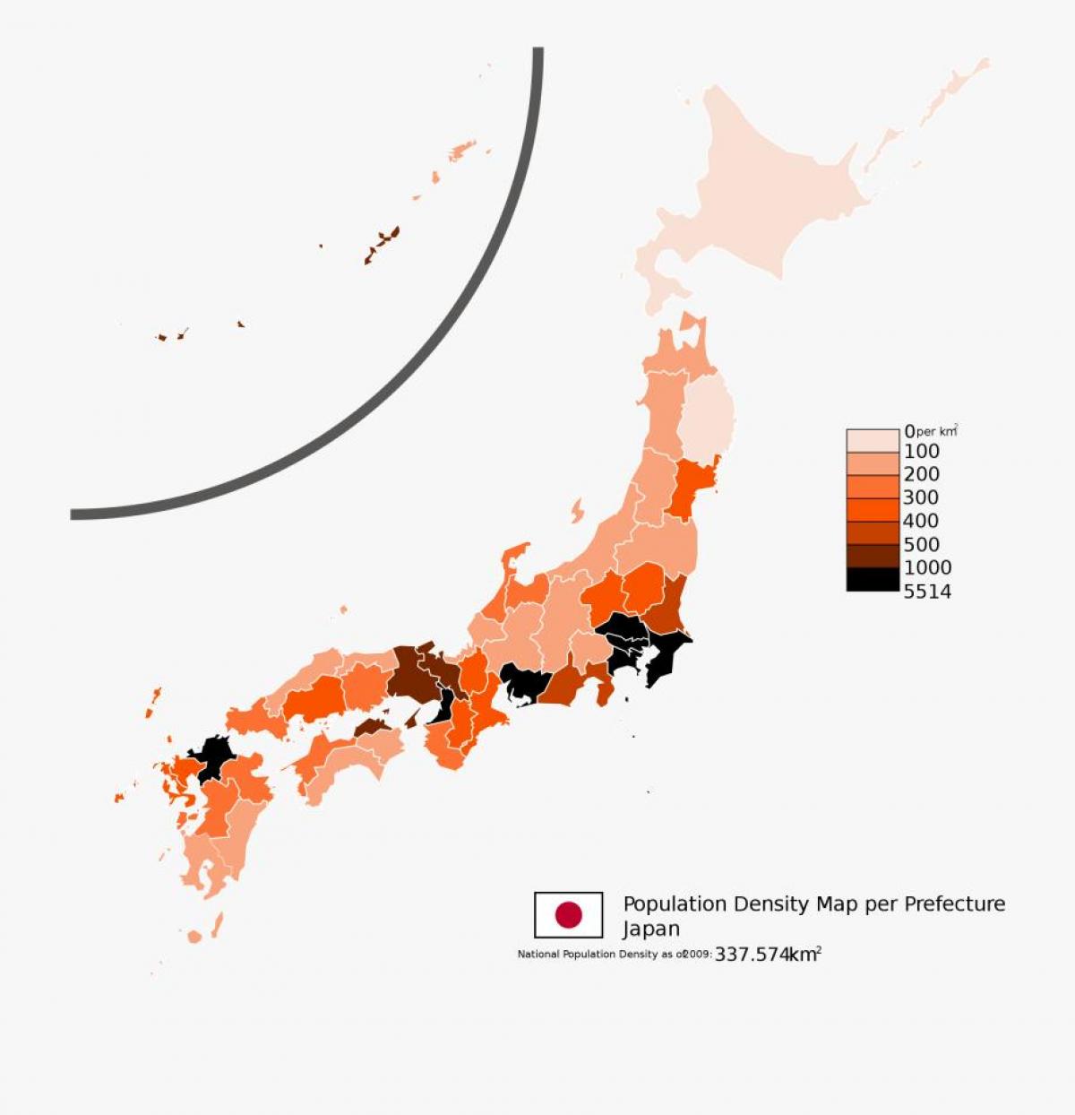 Japońska mapa gęstości