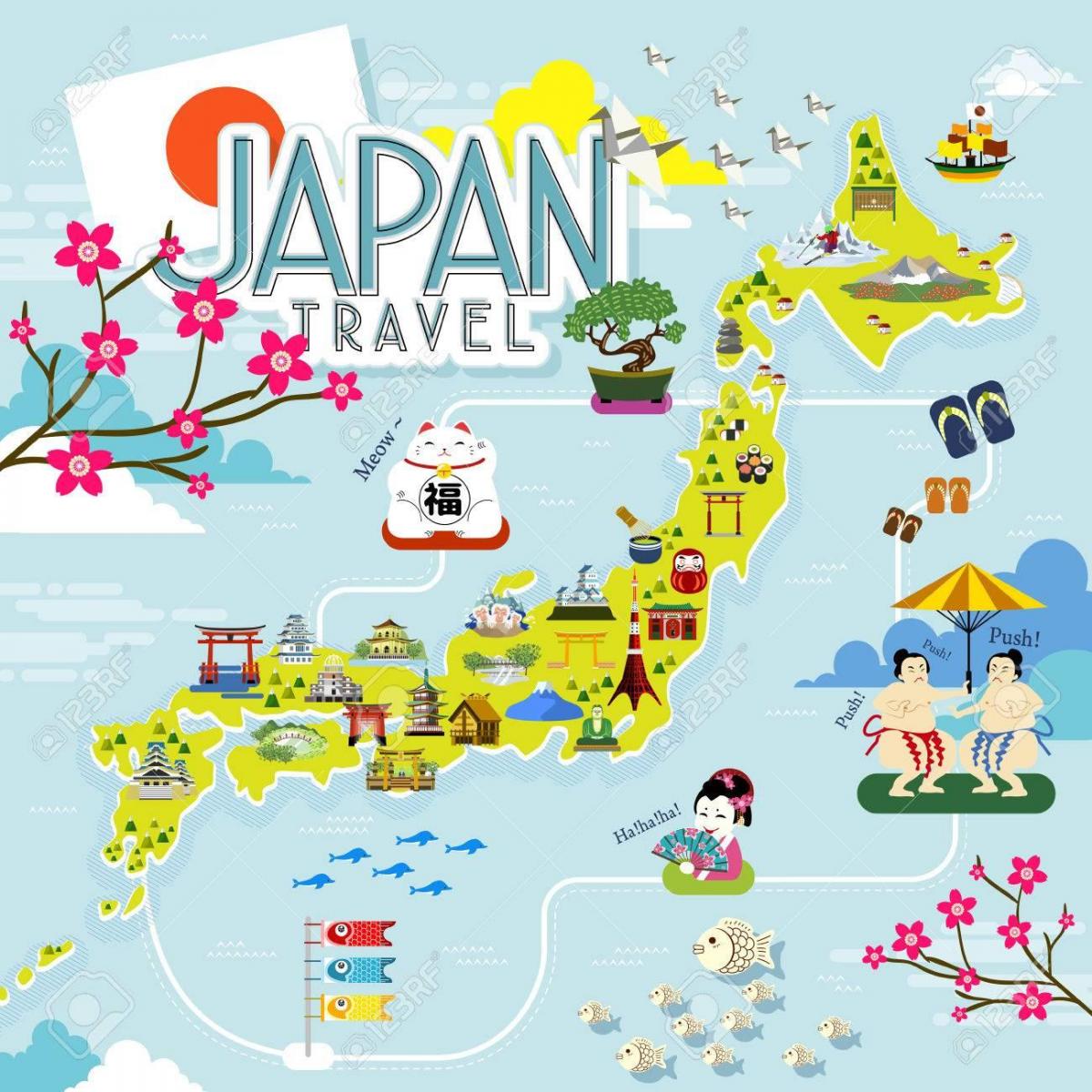 Japońska mapa podróżnicza